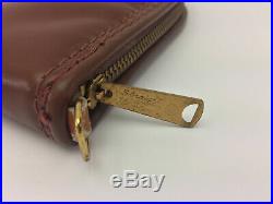 Vintage Brown Leather Harrington Richardson H&R Pistol Hand Gun Zipper Case Rare