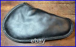 Vintage Browning Black Leather Handgun Soft Case Pouch White Fleece Interior