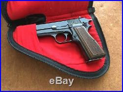 Vintage Browning Hi Power Blue Gun Rig / Case Red Lining