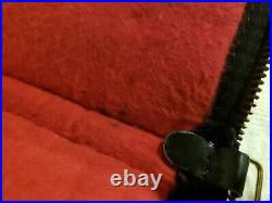 Vintage Browning Hi-power/ P38 Soft Black Case Red Liner Talon Zipper