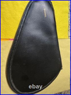 Vintage Browning Pistol Soft Case Black Leatherette Wool Interior 13 inches