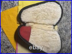 Vintage Browning Pistol Soft Case Black Leatherette Wool Interior 13 inches