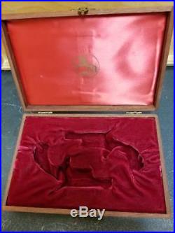 Vintage Colt Cedar Dualing Pistol Gun Presentation Red Velvet & Satin Lined Box