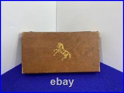 Vintage Colt Conversion Kit Parts Box Brown Leatherette withGold Rampant Colt Logo