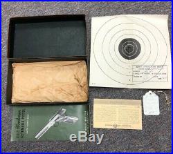 Vintage Colt Woodsman Target Model 4 1/2.22 cal box With Booklet Target Tag etc