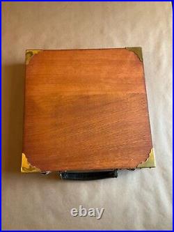 Vintage Colt Woodsman Wood Display Case With Grips And Manuals
