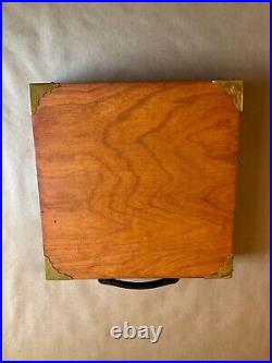 Vintage Colt Woodsman Wood Display Case With Grips And Manuals