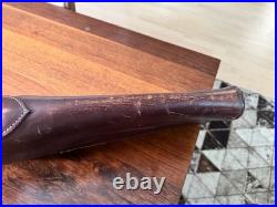 Vintage Fleeced Lined 2 Pc Hinged Case, Long Gun, Riffle, Custom Tooled Leather