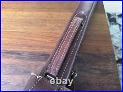 Vintage Fleeced Lined 2 Pc Hinged Case, Long Gun, Riffle, Custom Tooled Leather