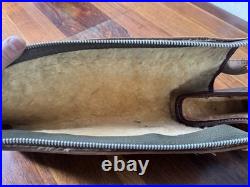 Vintage Fleeced Lined 2 Pc Hinged Case, Long Gun, Riffle, Custom Tooled Leather