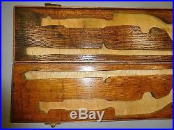 Vintage Hand Crafted Wooden Gun Case 36 1/2 x 9 x 2 1/4 (NO CONTENTS)