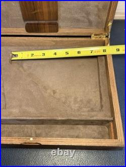 Vintage Hand Made 11.25x8.75 Wood Firearm Display Presentation Box NICE