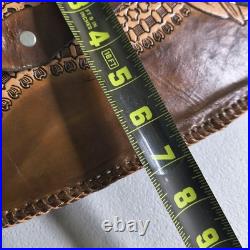 Vintage Hand Tooled Long Horn Skull Leather Rifle/ Shotgun Scabbard / Gun Case