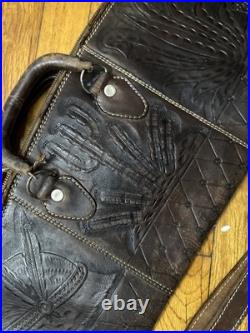 Vintage Hand Tooled Mexican Leather Rifle Scabbard Gun Case Shotgun Antique