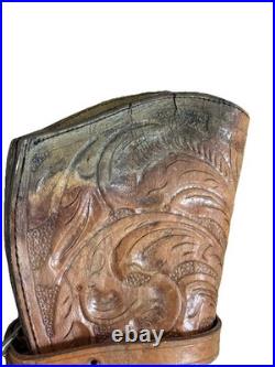Vintage Hand Tooled Mexican Leather Rifle/ Shotgun Scabbard / Gun Case