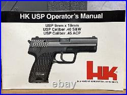 Vintage Heckler & Koch HK USP 9MM Factory Box Hard Case manual Oem T8