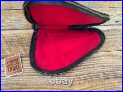 Vintage Original Browning BDA Blue Gun Rug Case Brass Zipper Red Interior