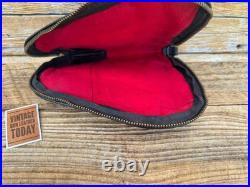 Vintage Original Browning BDA Blue Gun Rug Case Brass Zipper Red Interior