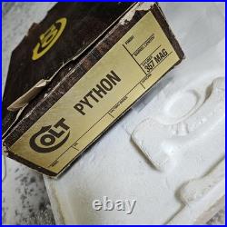 Vintage Original Colt Woodgrain Python Box, styrofoam, manual, hang tag