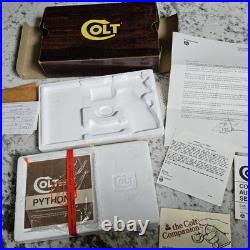 Vintage Original Colt Woodgrain Python Box, styrofoam, manual, papers, + Vintage Original Colt Woodgrain Python Box, styrofoam, manual, papers, +