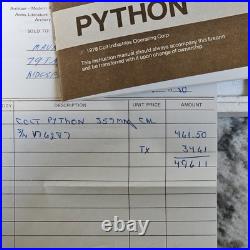 Vintage Original Colt Woodgrain Python Box, styrofoam, manual, papers, + Vintage Original Colt Woodgrain Python Box, styrofoam, manual, papers, +