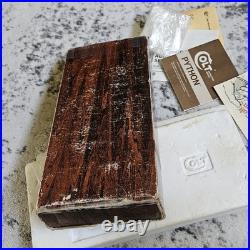 Vintage Original Colt Woodgrain Python Box, styrofoam, manual, papers, plastic