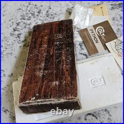 Vintage Original Colt Woodgrain Python Box, styrofoam, manual, papers, plastic