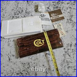 Vintage Original Colt Woodgrain Python Box, styrofoam, manual, papers, plastic