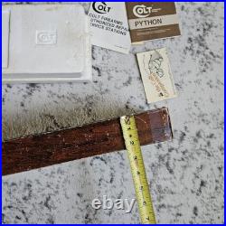 Vintage Original Colt Woodgrain Python Box, styrofoam, manual, papers, plastic