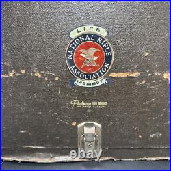 Vintage Pachmayr Super Deluxe Range Box Handgun Case Military Patches Extras