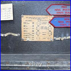 Vintage Pachmayr Super Deluxe Range Box Handgun Case Military Patches Extras