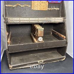 Vintage Pachmayr Super Deluxe Range Box Handgun Case Military Patches Extras