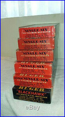 Vintage RUGER Single-Six OLD MODEL 3 Screw. 22 cal BOX 5.5 Barrel, RSS5