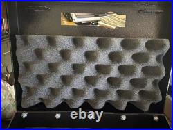 Vintage Simplex Push Button Steel Security Lock Box Foam Lined Gun Case