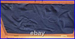 Vintage Smith & Wesson Mahogany 2 Handgun Lined Display Case USA Very Rare! Nice