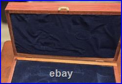 Vintage Smith & Wesson Mahogany 2 Handgun Lined Display Case USA Very Rare! Nice