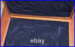 Vintage Smith & Wesson Mahogany 2 Handgun Lined Display Case USA Very Rare! Nice
