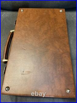 Vintage Vincenzo Bernardelli 1960-1970 Italian Leather Pistol Case 14x8.5