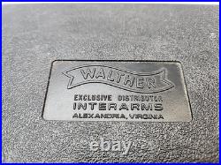 Vintage Walther Interarms PP PPK PPK/S Factory Plastic Box & Manual. 380