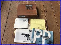 Vintage Walther Ppk Pistol Box With Manual And Other Paperwork