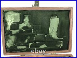 Vintage Webley & Scott Wood Presentation Display Box Case Model 1903 25 1909 9mm