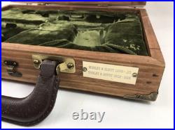 Vintage Webley & Scott Wood Presentation Display Box Case Model 1903 25 1909 9mm