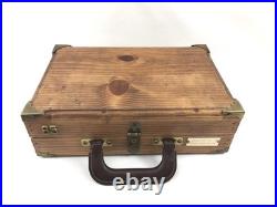 Vintage Webley & Scott Wood Presentation Display Box Case Model 1903 25 1909 9mm