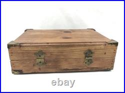 Vintage Webley & Scott Wood Presentation Display Box Case Model 1903 25 1909 9mm