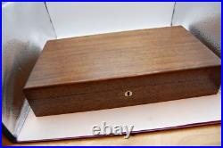 Vintage Wood Dual GUN PISTOL CASE lined Colt Smith & Wesson Ruger lock key FINE