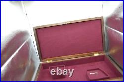 Vintage Wood Dual GUN PISTOL CASE lined Colt Smith & Wesson Ruger lock key FINE