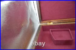 Vintage Wood Dual GUN PISTOL CASE lined Colt Smith & Wesson Ruger lock key FINE