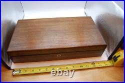 Vintage Wood Dual GUN PISTOL CASE lined Colt Smith & Wesson Ruger lock key FINE