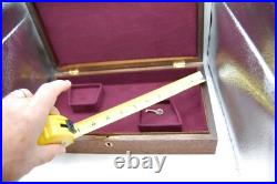 Vintage Wood Dual GUN PISTOL CASE lined Colt Smith & Wesson Ruger lock key FINE