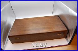 Vintage Wood Dual GUN PISTOL CASE lined Colt Smith & Wesson Ruger lock key FINE